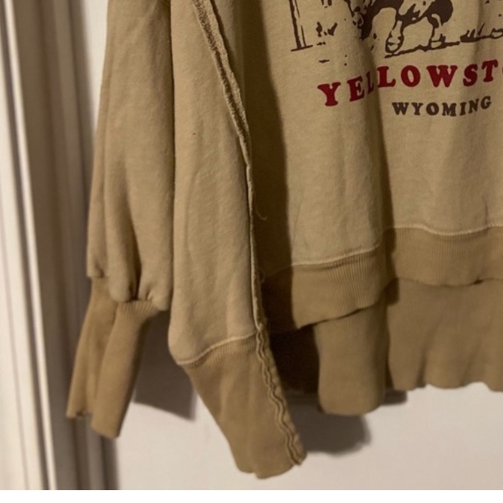 Free People Beige Yellowstone Graphic Long Sleeve Tee - Picture 14 of 14